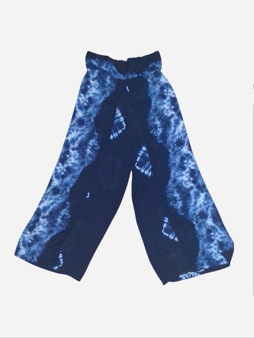 XS | Navy blue tie-dye wide-leg pants